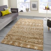 Payidar Bej Krem Shaggy Halı İskandinav G2558M 200x290 cm