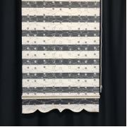 Payidar Cebel Sarmal Desen Siyah Beyaz ZB2006-601 Zebra Perde Etek Dilimli Boy 260 cm 100x260 cm