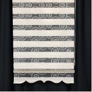 Payidar Lahya Bulut Desen 24001-101 Renkli Zebra Perde Etek Dilimli Boy 260 cm 90x260 cm