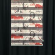 Payidar Marilyn Monreo Popart 1692 Pliseli Renkli Zebra Perde Boy 260 cm 90x260 cm