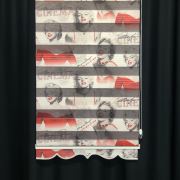 Payidar Marilyn Monreo Popart 1692 Pliseli Renkli Zebra Perde Etek Dilimli Boy 260 cm 90x260 cm