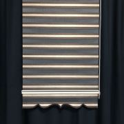 Payidar S508 Işıltılı Kahverengi Krem Işıltılı Zebra Perde Etek Dilimli Boy 200 cm 100x200 cm