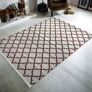 Payidar Vaveyla 1668A Bordo İpek Desen Modern Halı 80x300 cm