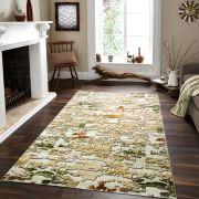 Payidar Capella 1640A Krem Bej Duvar Desen Modern Halı 80x300 cm