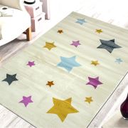 Payidar Capella 1726A Krem Sarı Mini Yıldızlı Çocuk Odası Halısı 120x170 cm