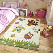 Payidar Capella 3486A Krem Tarçın Baykuşlu Çocuk Odası Halısı 120x170 cm