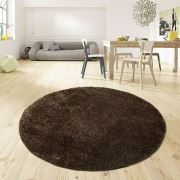 Payidar Kahverengi İpek Shaggy Halı 9000NM 160x160 cm
