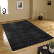 Payidar Siyah İpek Shaggy Halı 9000NM 80x300 cm