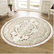 Payidar Mihrimah 4852A 150x150 cm Daire Bej Pembe Sultan Desen Halı