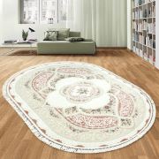 Payidar Mihrimah 4310A Oval Bej Pembe Saltanat Desen Halı 80x150 cm