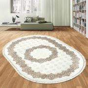 Payidar Mihrimah 4318A Oval Bej Vizon Hicaz Desen Halı 250x350 cm