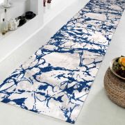 Payidar Vaveyla 4313A Mavi Duru Desen Kesme Yolluk 120x120 cm Kare