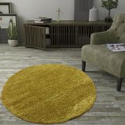 Payidar Shaggy 9000NM Gold 120x120 cm Daire Shaggy Halı