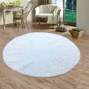 Payidar Shaggy 9000NM White 120x120 cm Daire Shaggy Halı