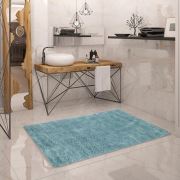 Flora Halı Tiara Mavi Shaggy Banyo Paspası 60x110 cm