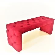 Pegai Angel Bench Puf Koltuk Kapitone Kırmızı