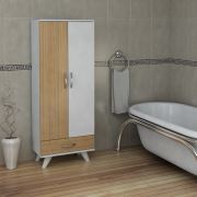 Pegai Nora 2 Kapak 1 Çekmeceli Banyo Dolabı Teak