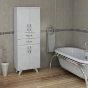 Pegai Nora 4 Kapak 2 Çekmeceli Banyo Dolabı Beyaz