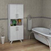 Pegai Nora 4 Kapak Raflı Banyo Dolabı Beyaz