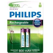 Philips AAA Şarjlı İnce Kalem Pil 800mAh 2'Li