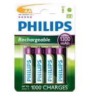 Philips AA Şarjlı Kalem Pil 1.300mAh 4'Lü