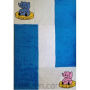 Poypoy Mavi Pembe Fil Çocuk Halısı 100x150 cm