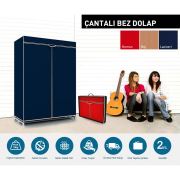 Prado Çantalı Tela Lacivert Bez Dolap