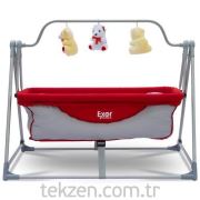 Exorbaby Kırmızı-Gri Portatif Bebek Beşiği- Bebek Hamağı