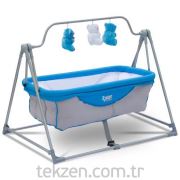 Exorbaby Mavi-Gri Portatif Bebek Beşiği- Bebek Hamağı