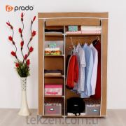 Prado Elit Yandan Raflı Portatif Bez Dolap Bej