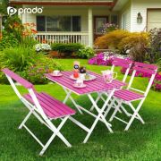 Prado Adaliss Bahçe Balkon Masa Sandalye Takımı Pembe mj56k