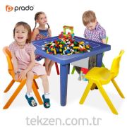 Çocuk Aktivite Ve Oyun Masası Yunus Desenli 70x70