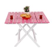 Prado Adaliss Katlanır Bahçe Balkon Masası, Mini Masa Pembe