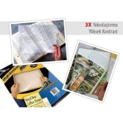 Yüksek Kontrastlı Kitap Okuma Büyüteci
