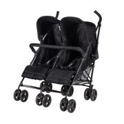 Prego 2074 Monart İkiz Bebek Arabası Siyah