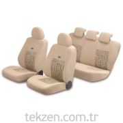 Pufi Silver Puzzle Koltuk Kılıfı Bej U