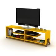 Rafevi Kipp Tv Ünitesi (Ceviz-Sarı)