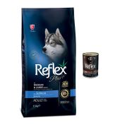 Reflex Plus Orta&Büyük Irklar İçin Somonlu Yetişkin Köpek Maması 3 Kg Tavuklu Konserve Hediye
