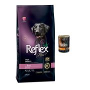 Reflex Plus Yüksek Aktiviteli Dana Etli Yetişkin Köpek Maması 3 Kg Tavuklu Konserve Hediye