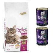 Reflex Yetişkin Tavuklu Kuru Kedi Maması 15 Kg Konserve Hediyeli