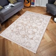 Reform Halı İpek Koleksiyonu 2600 Bej İnce Halısı 160x160 cm