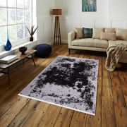 Reform Halı Cotton Çift Taraflı Kilim Siyah-Gri 8501 80x300 cm