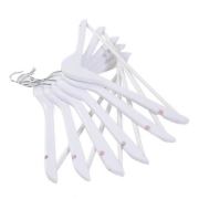 Rem Ahşap Elbise Askı 6 Lı Set CS1005B Beyaz Renk