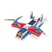 Güneş Enerjili Uçak V22 3D Ahşap Puzzle P310S