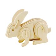 Tavşan Mini 3D Ahşap Puzzle JP223