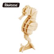 Deniz Atı Mini 3D Ahşap Puzzle JP277