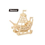 Kayık Mini 3D Ahşap Puzzle JP264