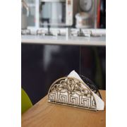 Roy Home Peçetelik Gizem Siyah Sarı Patine