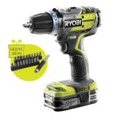 Ryobi R18PDBLLL99S 18Volt/1.5Ah /4.0Ah Li-ion Çift Akülü Kömürsüz 2 Vitesli Darbeli Matkap
