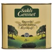 Saklı Cennet Organik Naturel Sızma Zeytinyağı 2 Lt. Teneke